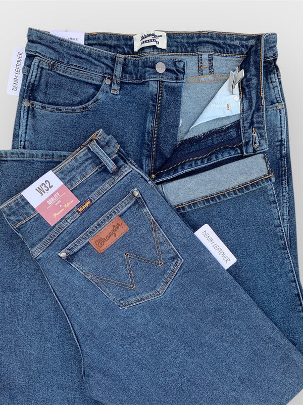 Wrangler stretched (mid blue) slimfit