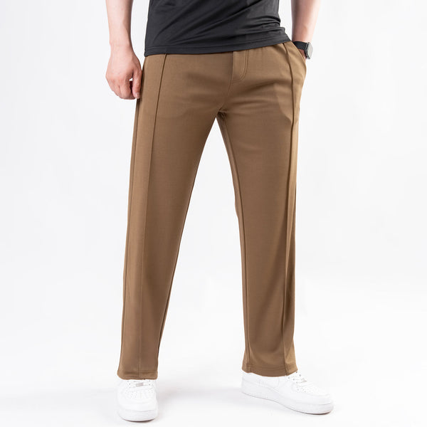 HORIZEN SKIN BROWN TEXTURED TROUSER (imported)