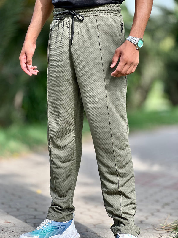HORIZEN OLIVE TEXTURED TROUSER (imported)